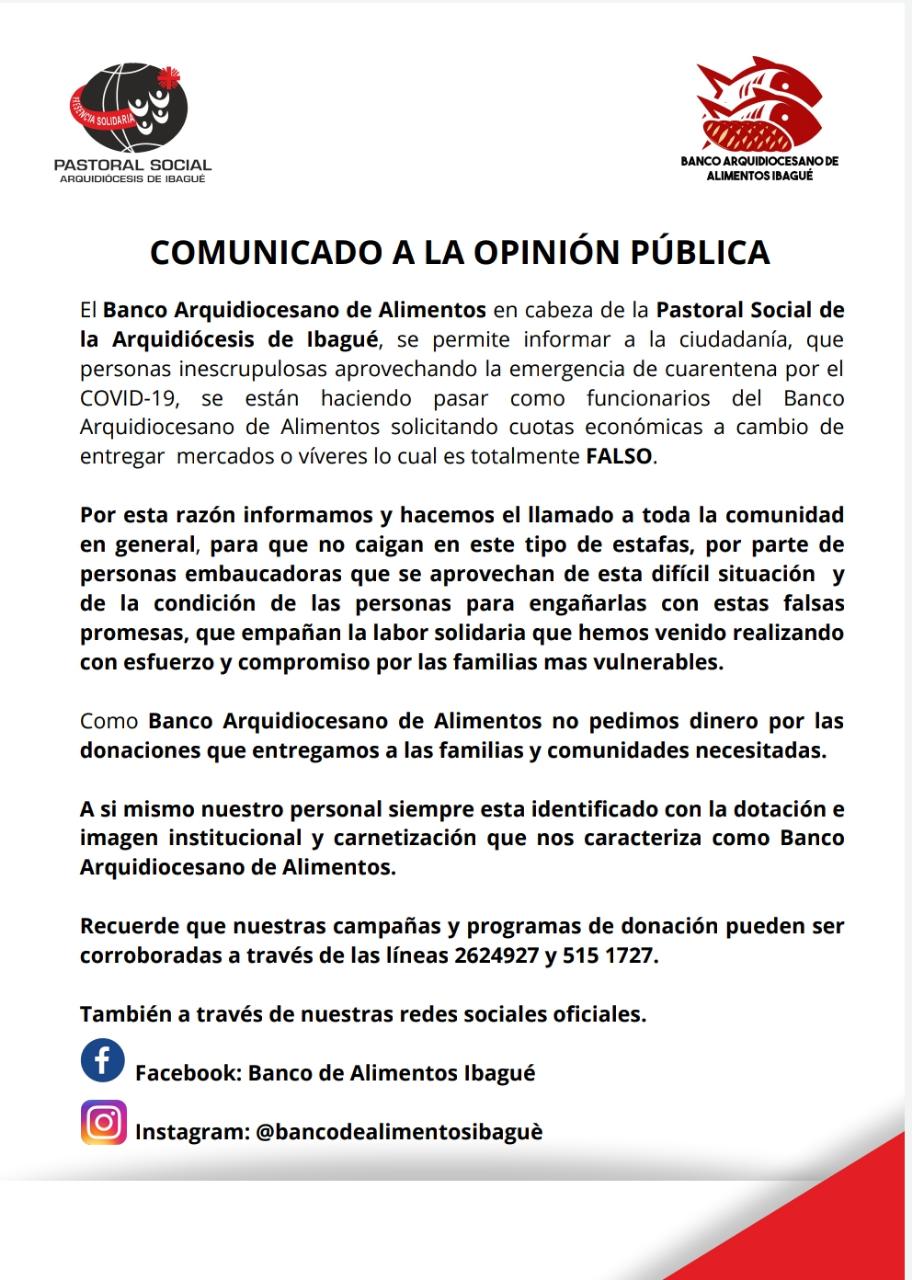 comunicado pastoral