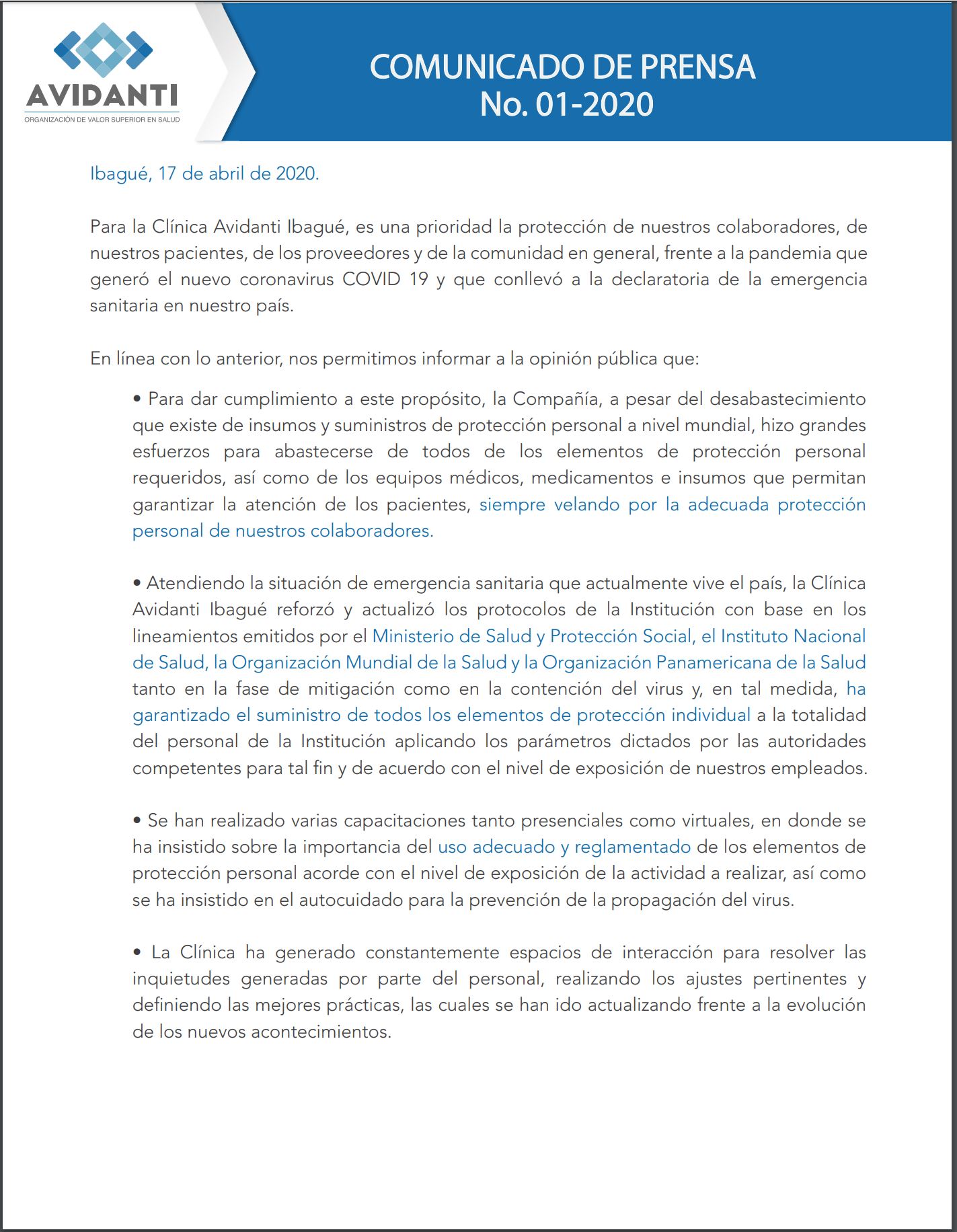 comunicado 21 