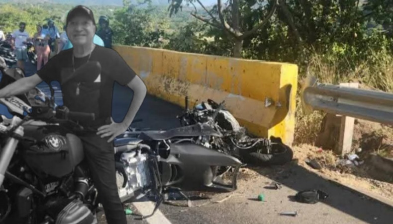 senor en moto