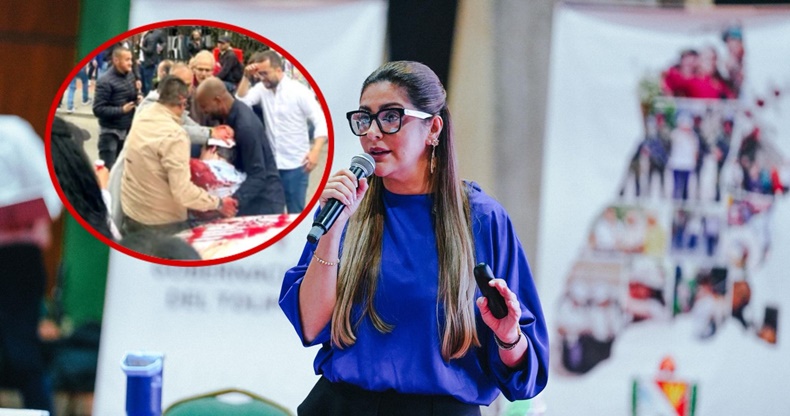 la gobernadora Uribe