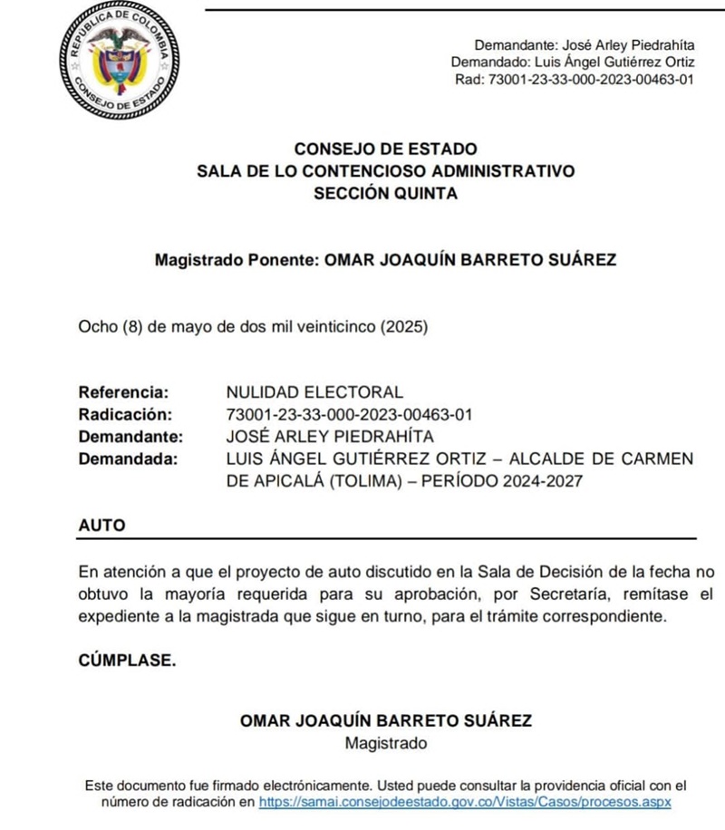 concejo estado no