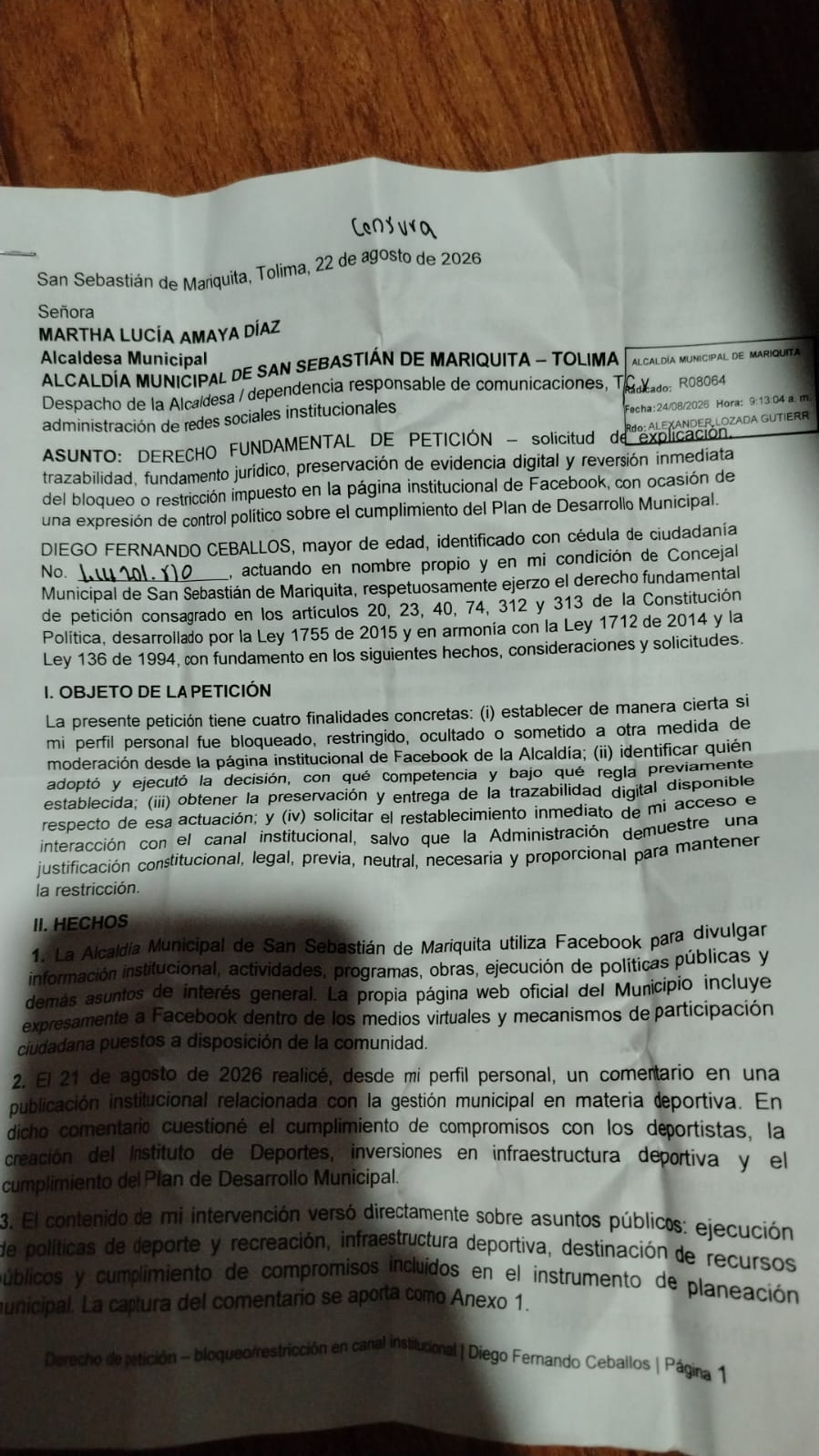 la denuncia mari