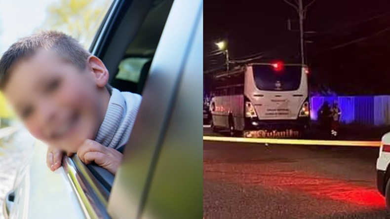 Niño sacó la cabeza