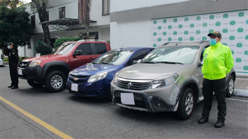 Carros recuperados en Ibague