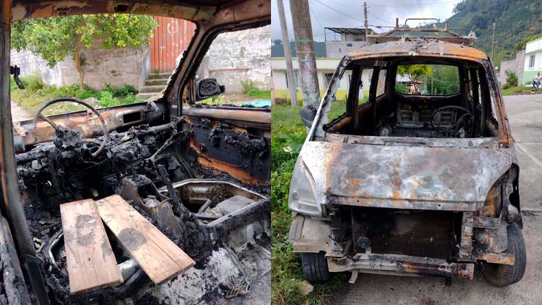 Le prendio fuego a carro en el libano