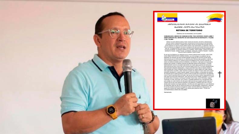 Amenaza a alcalde de mariquita