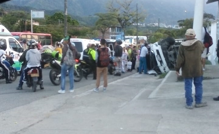 accidente volteado