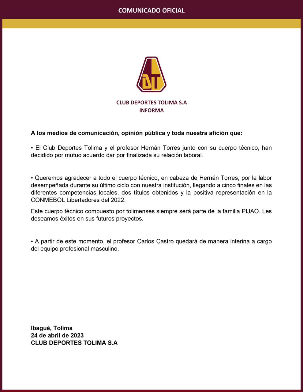 Comunicado
