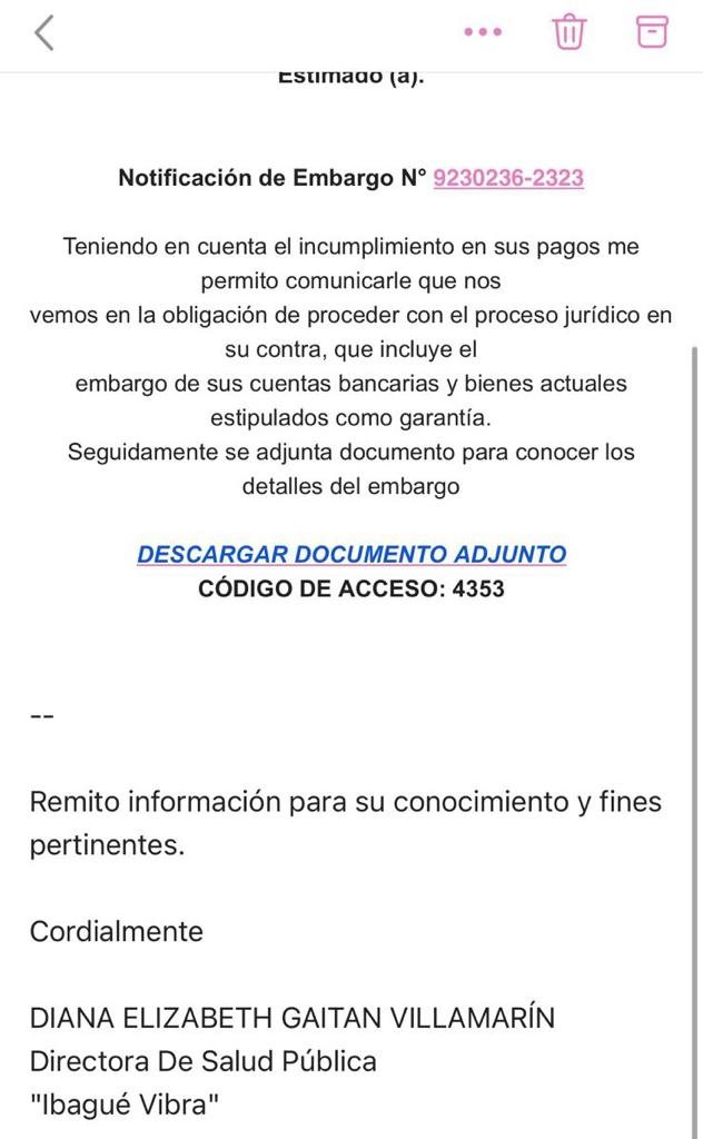 estafa con embargo