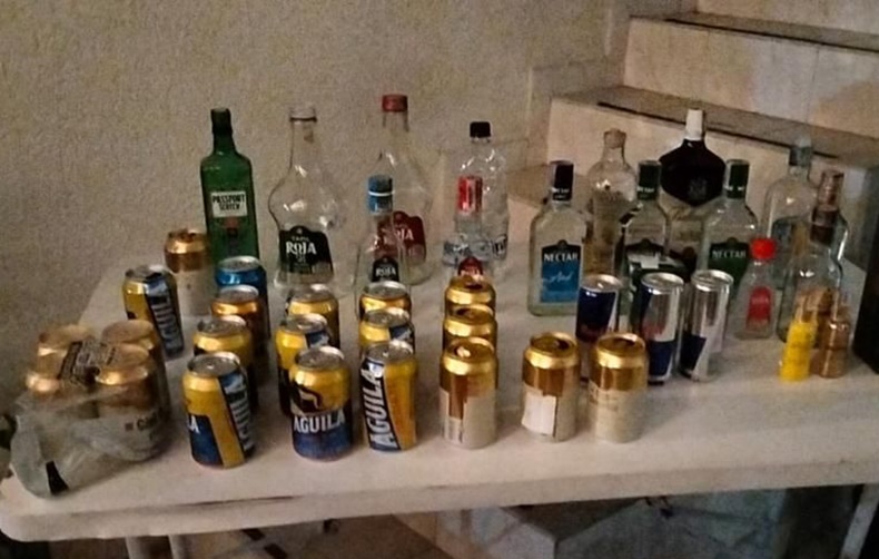 las bebidas dentro