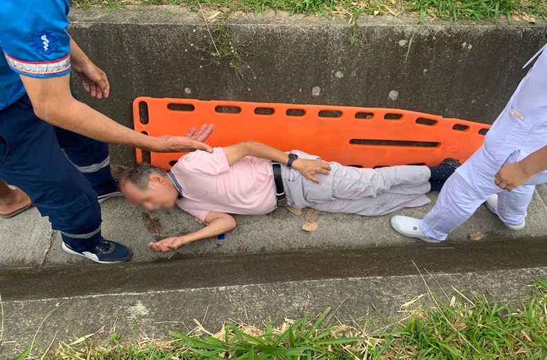 dos accidentados adentro