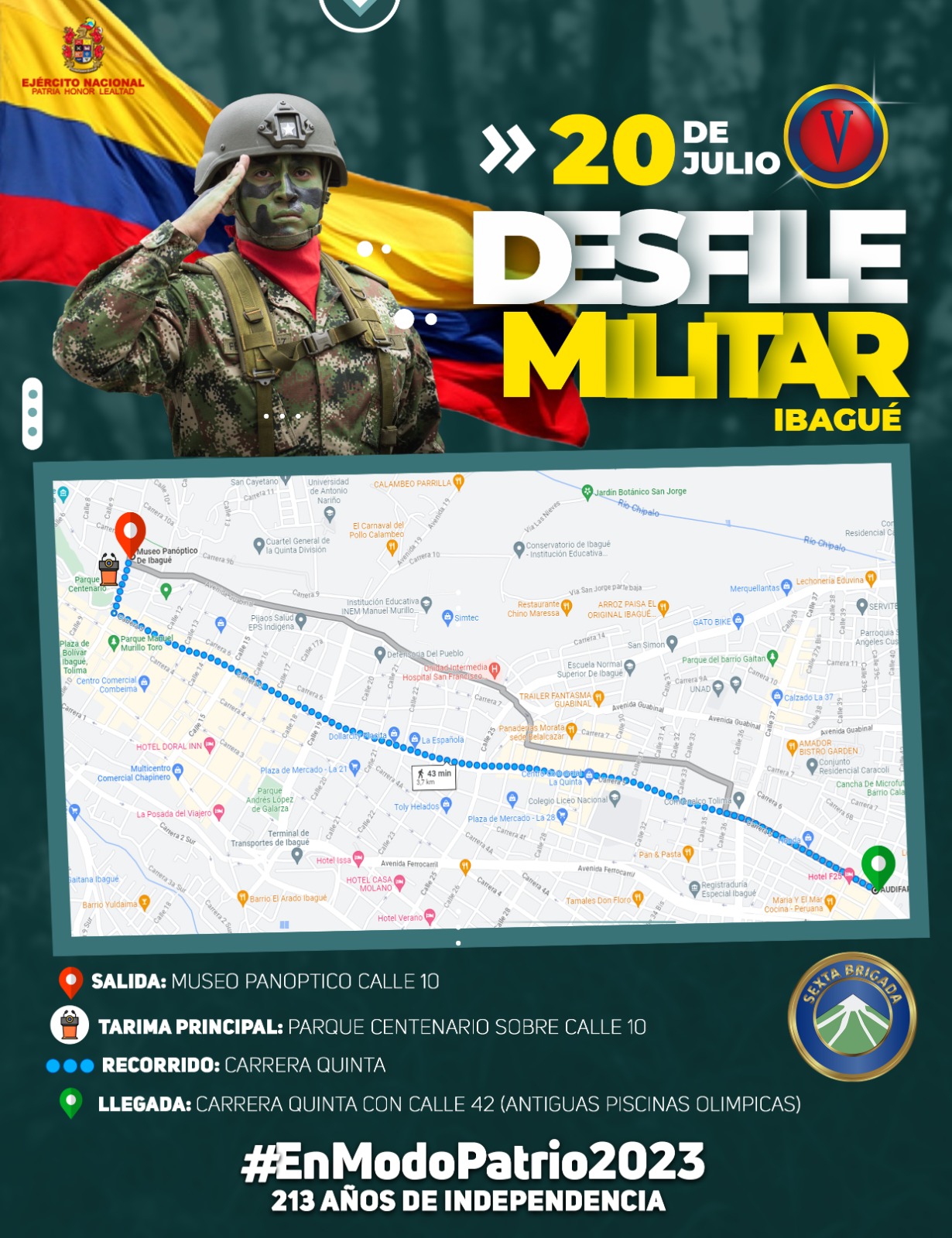 recorrido desfile