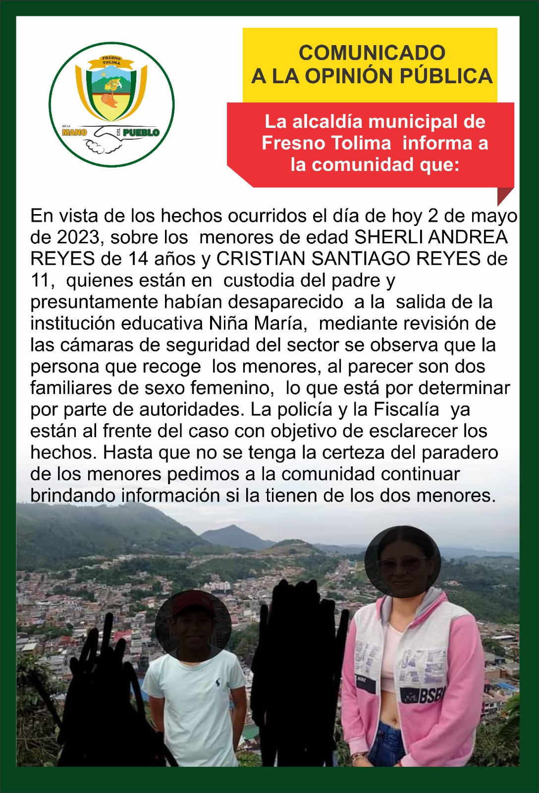 Cartel desapa