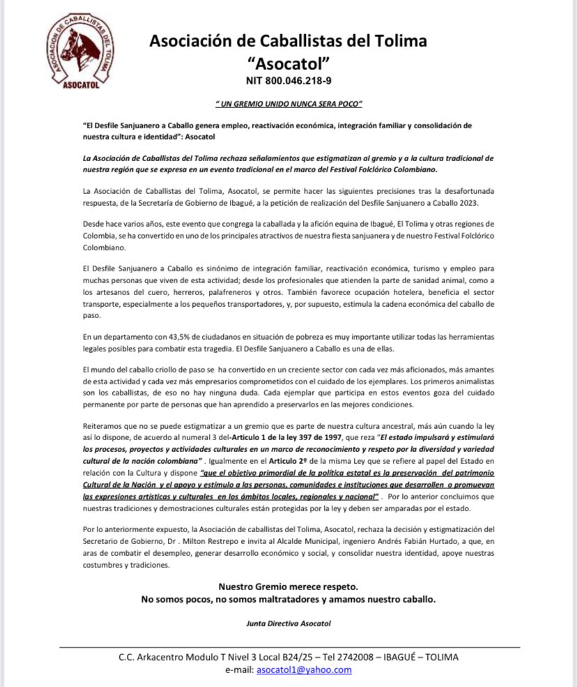 el comunicado