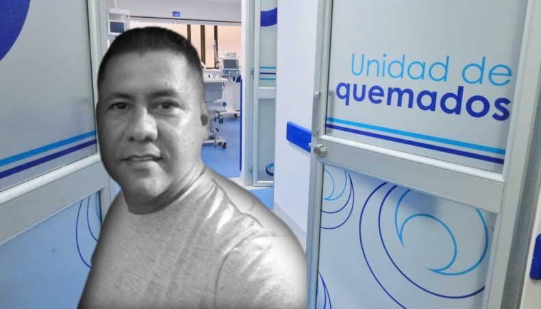 hombre incendiado