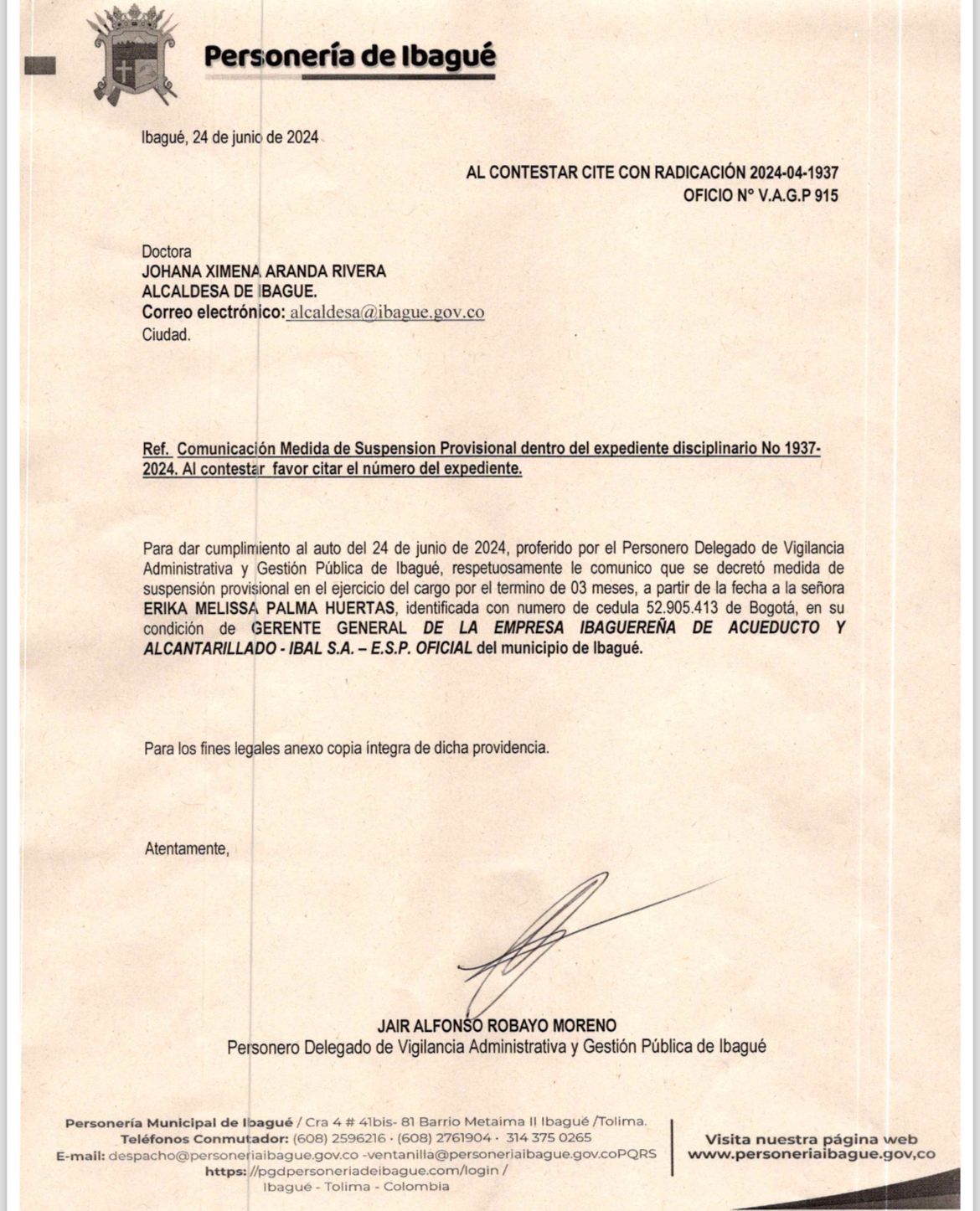 medida provisional