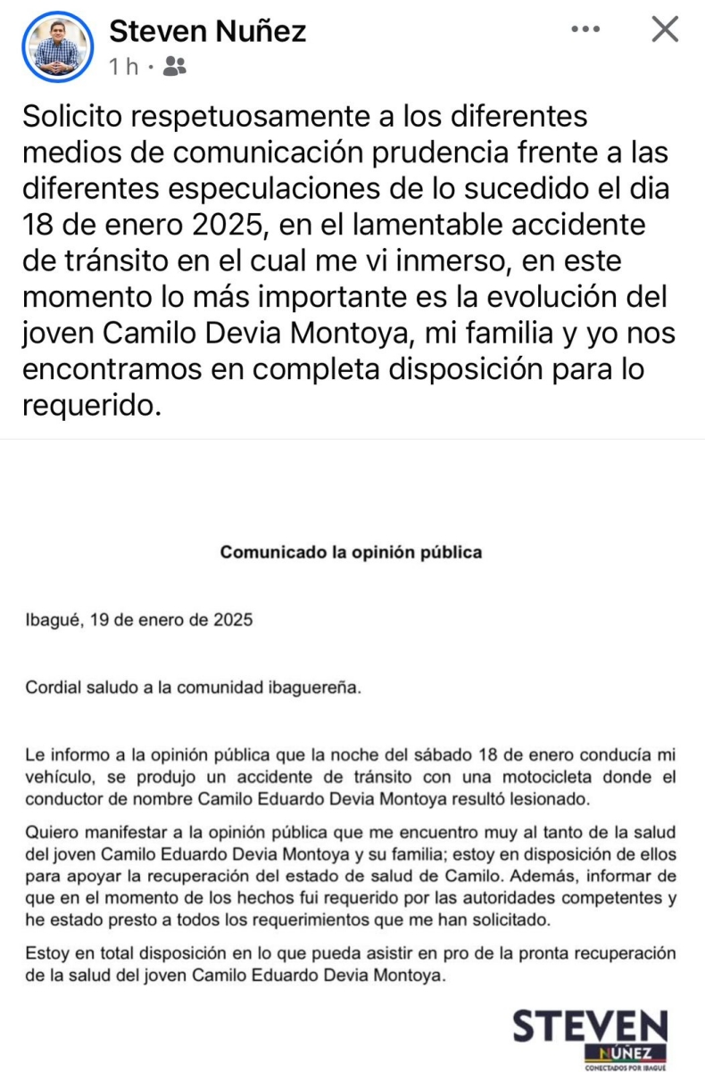 comunicado stiven