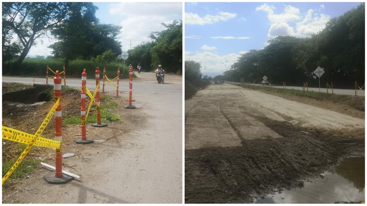 Cierre de la carretera