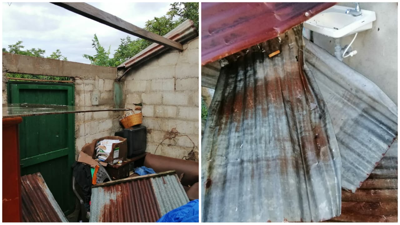 Se voló el techo de una casa
