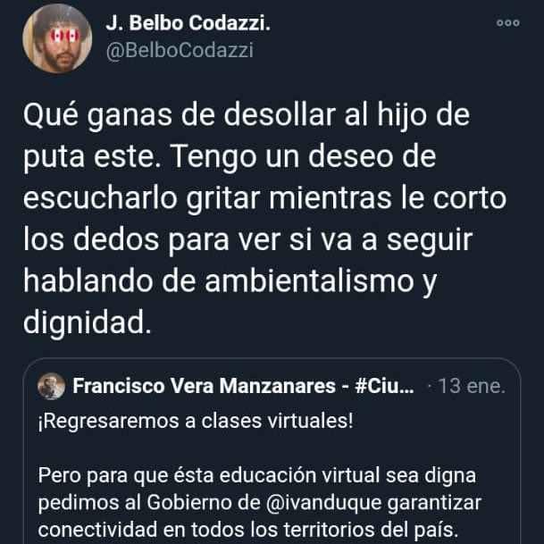 Amenaza a Francisco