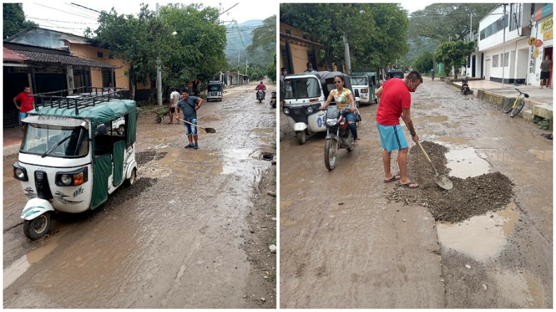 mototaxis arreglan vías