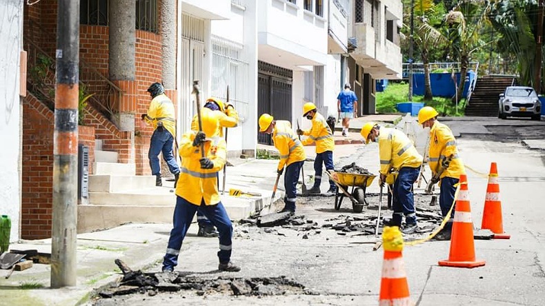 Arreglo de vías ibagué