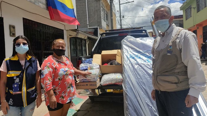 Ayudas humanitarias afectados de incendio